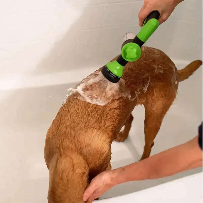 High-pressure Sprayer Nozzle Hose dog shower Gun 3 Mode Adjustable Pet Wash Cleaning bath Water Foam Soap Sprayer dog clean tool Cordova's Corner