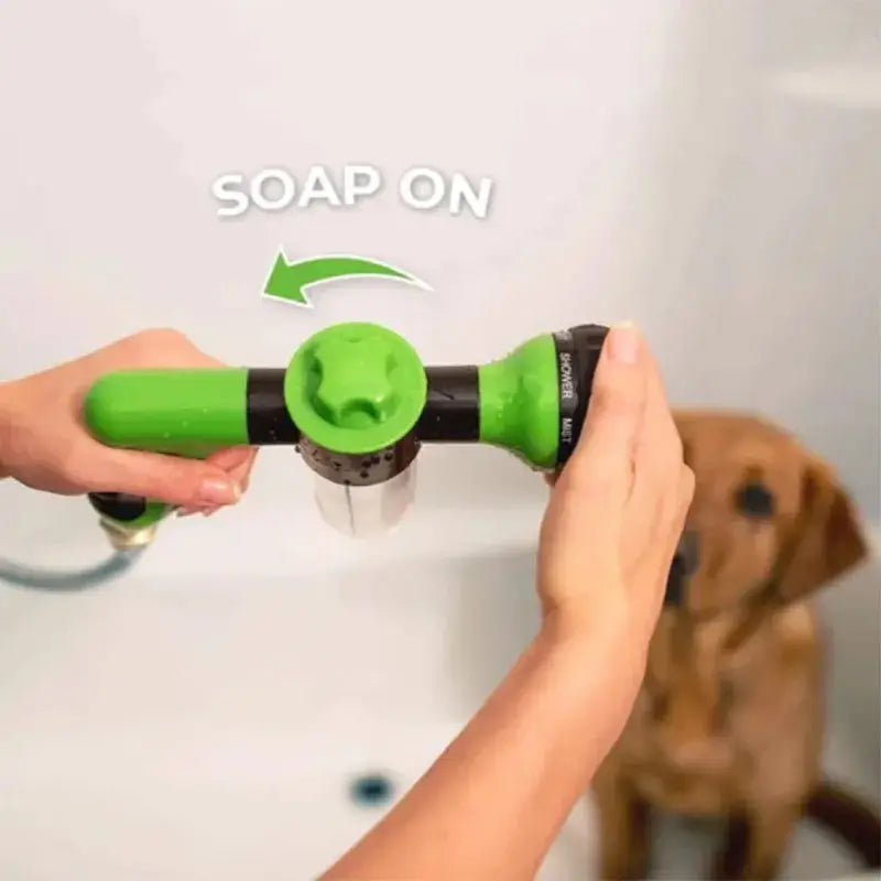 High-pressure Sprayer Nozzle Hose dog shower Gun 3 Mode Adjustable Pet Wash Cleaning bath Water Foam Soap Sprayer dog clean tool Cordova's Corner